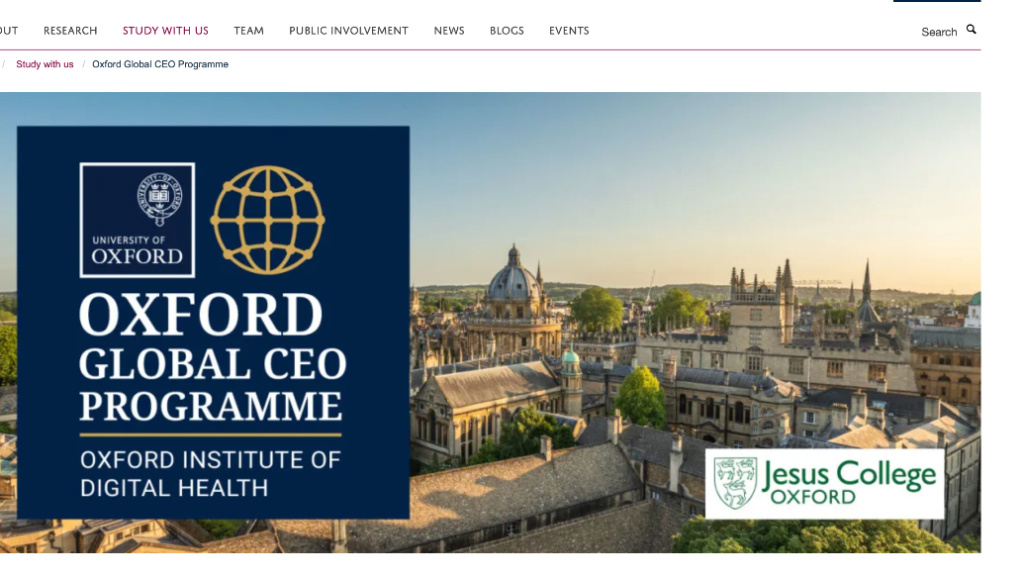 Oxford Global CEO Programme（牛津全球CEO项目）官网。