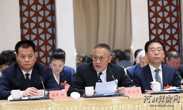 3月6日上午,出席十四届全国人大三次会议的河北省代表团举行开放团组活动。图为魏立华代表(中)就媒体关切的问题答记者问。长城网·冀云客户端记者 张瑞雨 摄_副本