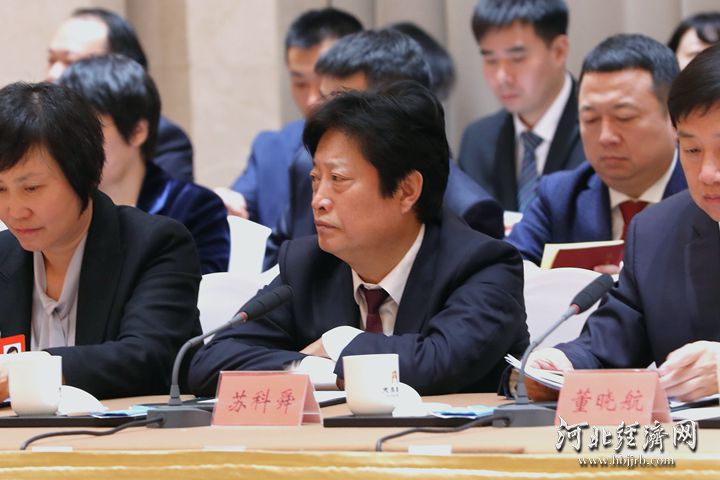 全国人大代表,开滦集团党委书记、董事长苏科舜。长城网·冀云客户端记者 耿佳 摄