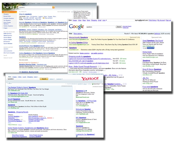 Bing Google Yahoo三强***大比拼