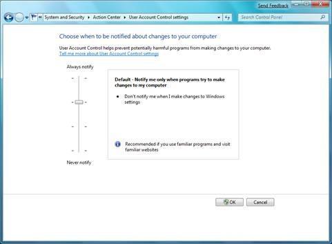 微软：Windows7中UAC弹出提示减少29%