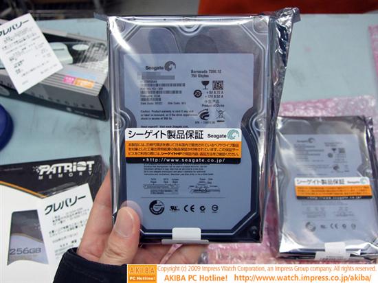 单碟500GB 希捷7200.12 750GB硬盘上市