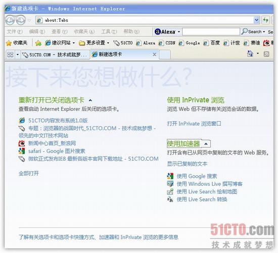IE8加速器和隐私保护新功能