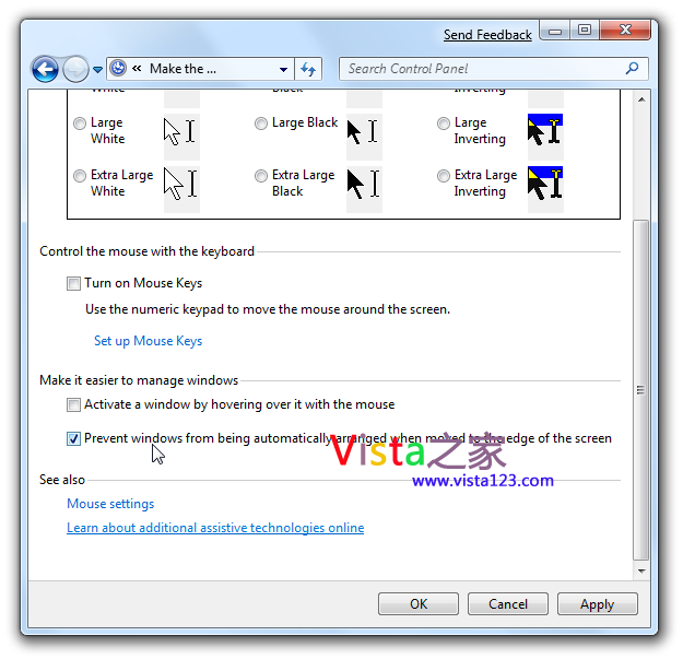 禁用Windows7中的AeroSnap功能