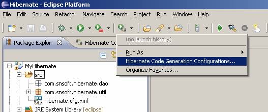Hibernate Eclipse平台