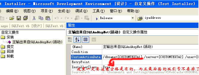 CustomActionData 属性