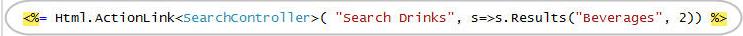 下面的代码并不调用我们的SearchController中"Results" action方法