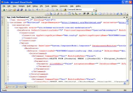 Northwinds强类型DataSet的XML Schema定义文件