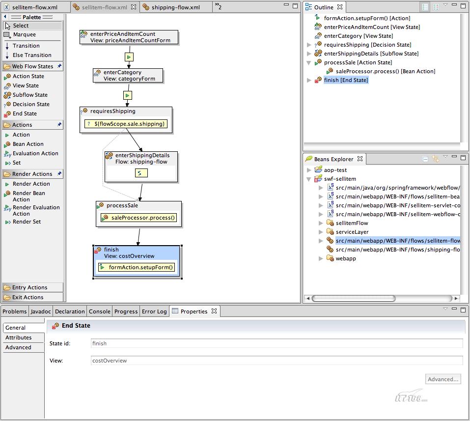 Spring Webflow XML文件
