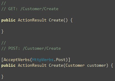 使用[AcceptVerbs(HttpVerbs.Post)]特性