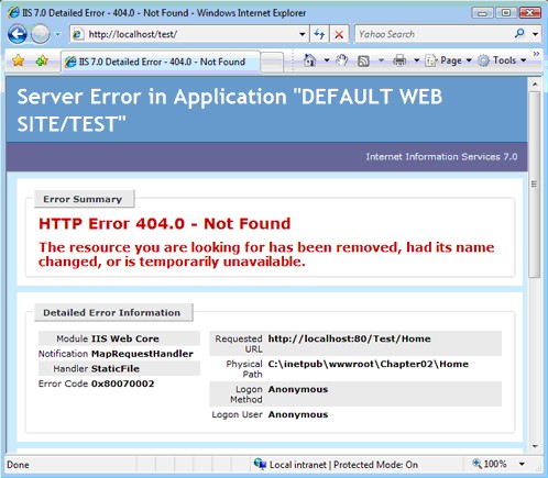 旧版本的IIS不会把这样的请求传递给ASP.NET框架