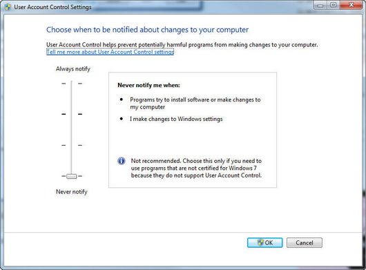 教新手在Windows7中快速禁用UAC