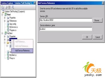 你可以使用Visual Studio 2005生成一个代理