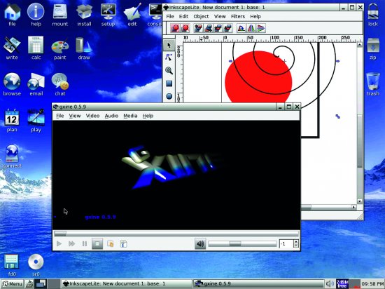 Puppy includes AbiWord, Gnumeric, SeaMonkey, Inklite, MTPaint and GXine, as well as heaps more.