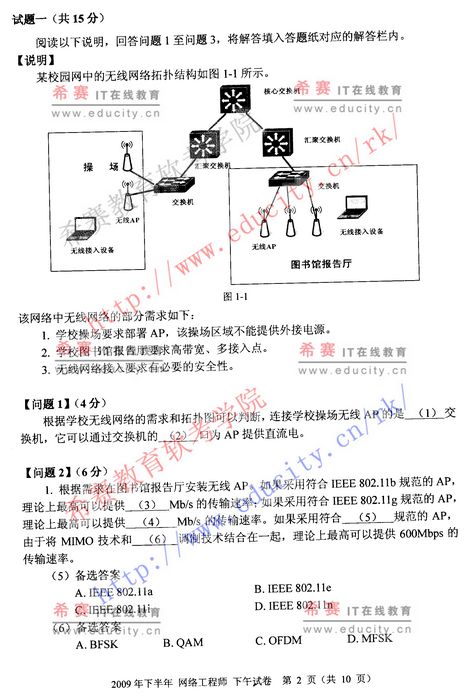 2009年下半年软考