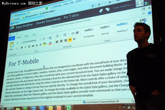 Web版Office 2010现身微软TechEd 2009