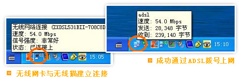 成功设置网卡，成功设置拨号上网