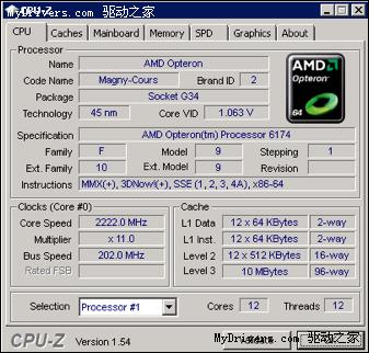 AMD 8/12核心Opteron 6100处理器正式发布 性能简测