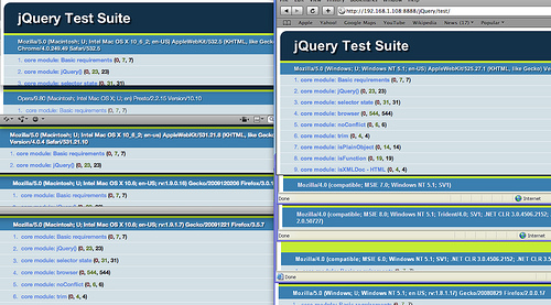 jQuery 1.4 测试结果