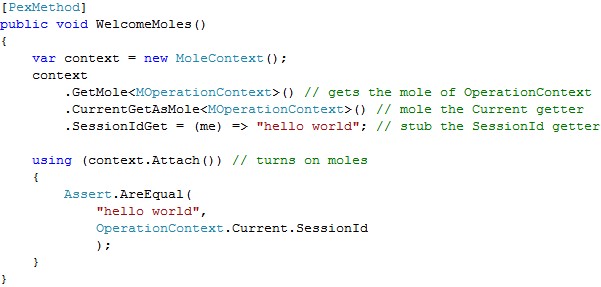 使用Moles