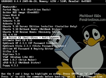 MultiBootISOs Boots Multiple Operating Systems from a USB Drive