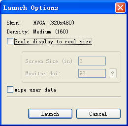 单击 launch
