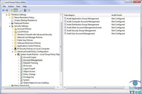 Windows 7,审计,组策略,设置