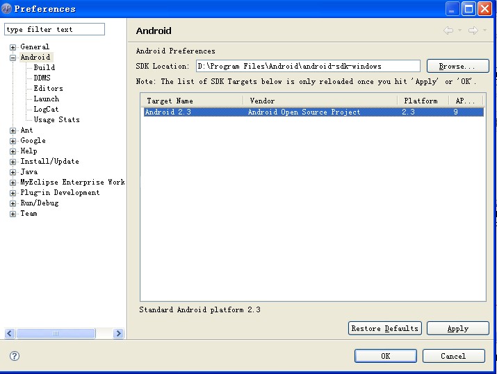 Windows > Android SDK and AVD Manager