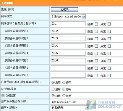 多SSID设置