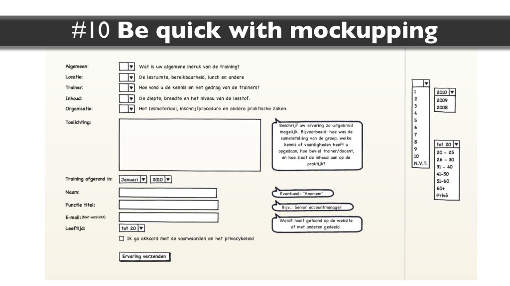 Skill #10: Be quick with mockups