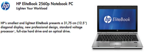 HP EliteBook 2560p&2760p正式规格曝光