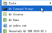 qmake “INCLUDEPATH+=C:\\MySQL\\include” “LIBS+=C:\\MySQL\\lib\\opt\\libmysql.lib” mysql.pro