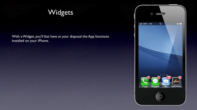 通过Widgets，你可以快速使用安装在iPhone中的应用程序