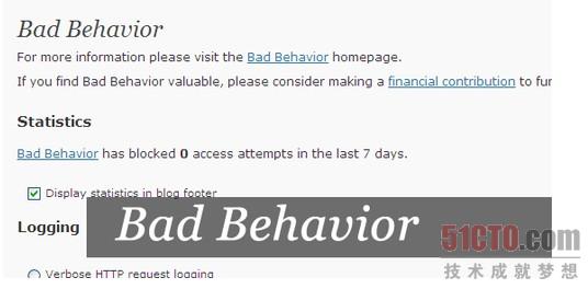 Bad Behavior