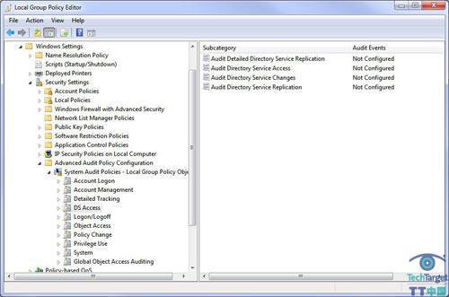 Windows 7,审计,组策略,设置