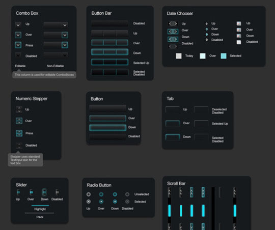 Flex PSD UI