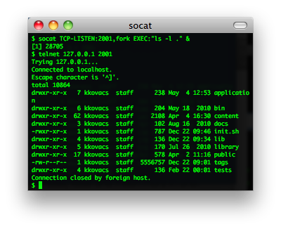 socat & netpipes