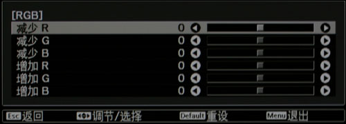 爱普生EH-TW5500投影机“RGB”调校选项