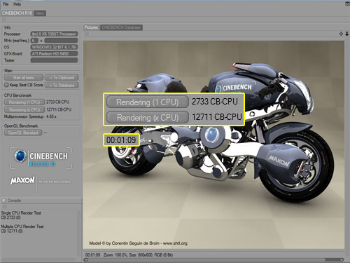 CINEBENCH 10测试