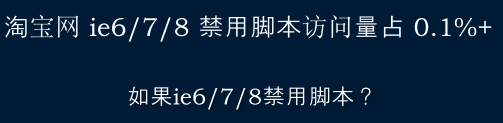 如何让IE6/7/8下又关闭了JS的用户顺利的访问页面