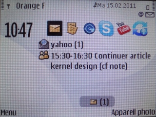 Overview of the Symbian home screen