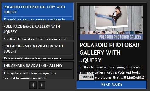 Compact News Previewer with jQuery