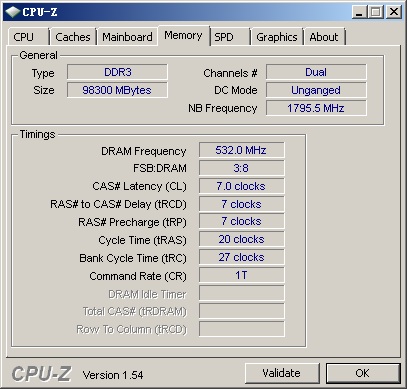 CPU-Z软件检测信息 
