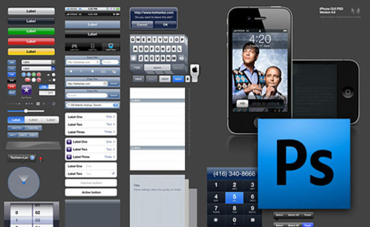 iPhone 4 GUI PSD