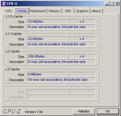 CPU-Z软件检测信息