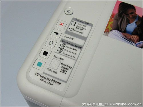 惠普F2288的控制面板