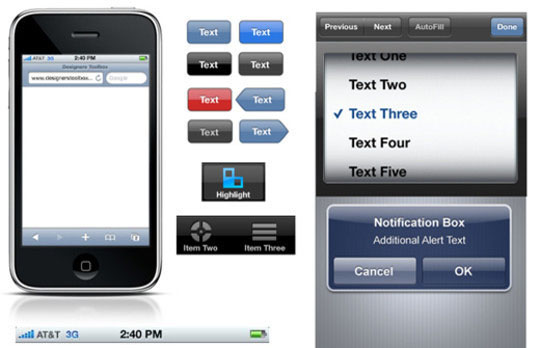 iPhone GUI 元素