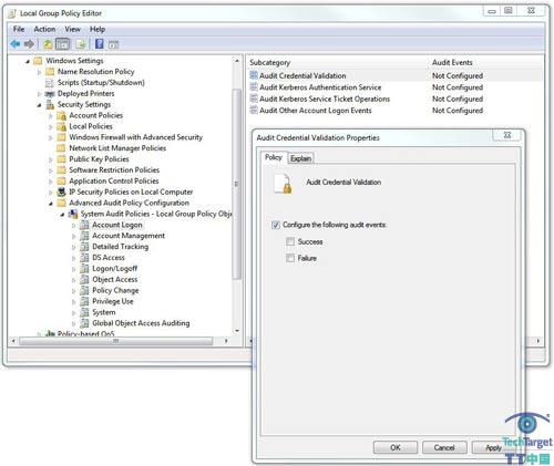 Windows 7,审计,组策略,设置