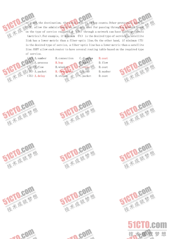 2010下半年网络工程师上午试卷及参考答案_3_04