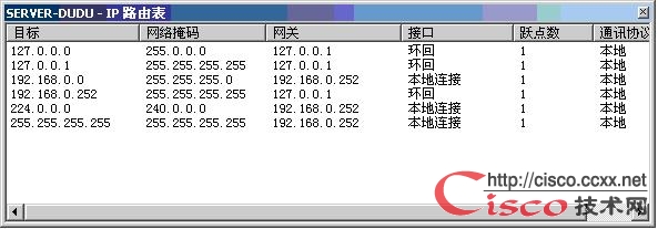 WINDOWS实现路由之配置静态路由